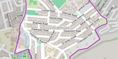 Bản đồ của vredehoek Cape Town